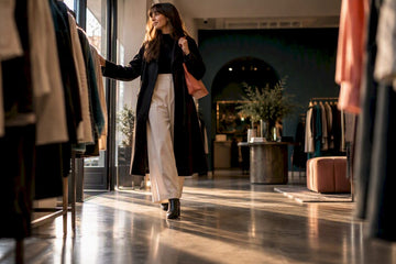 Shopper browsing an independent UK boutique