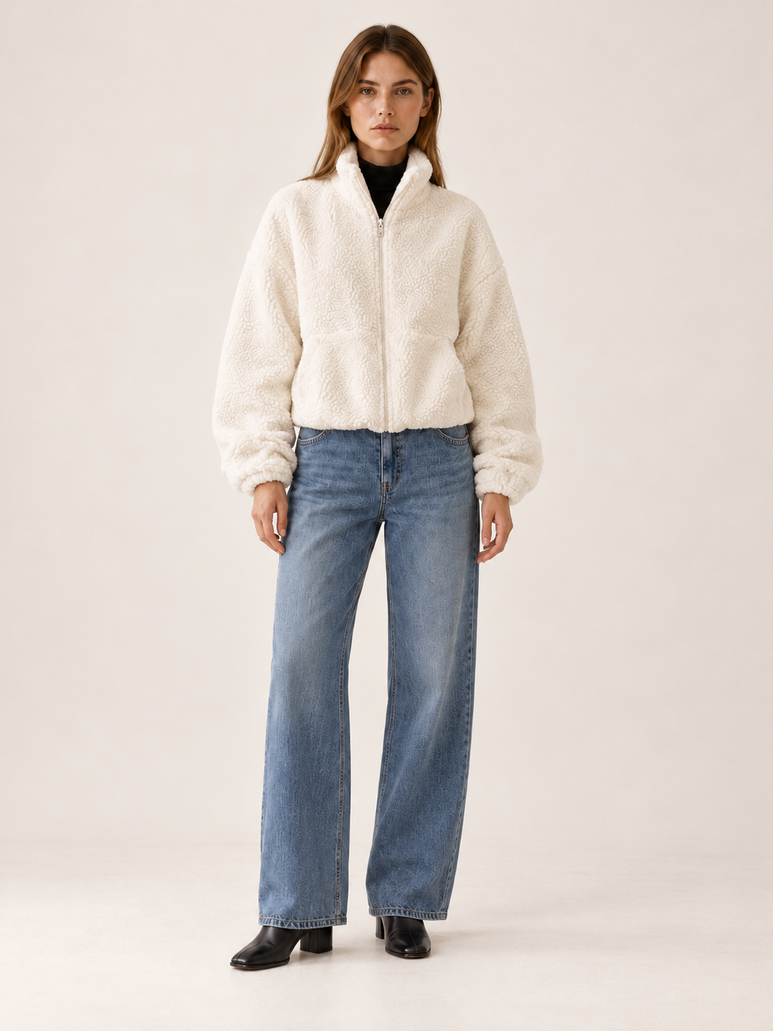 Aaliyah | Women's Cropped Fleece Jacket Fall