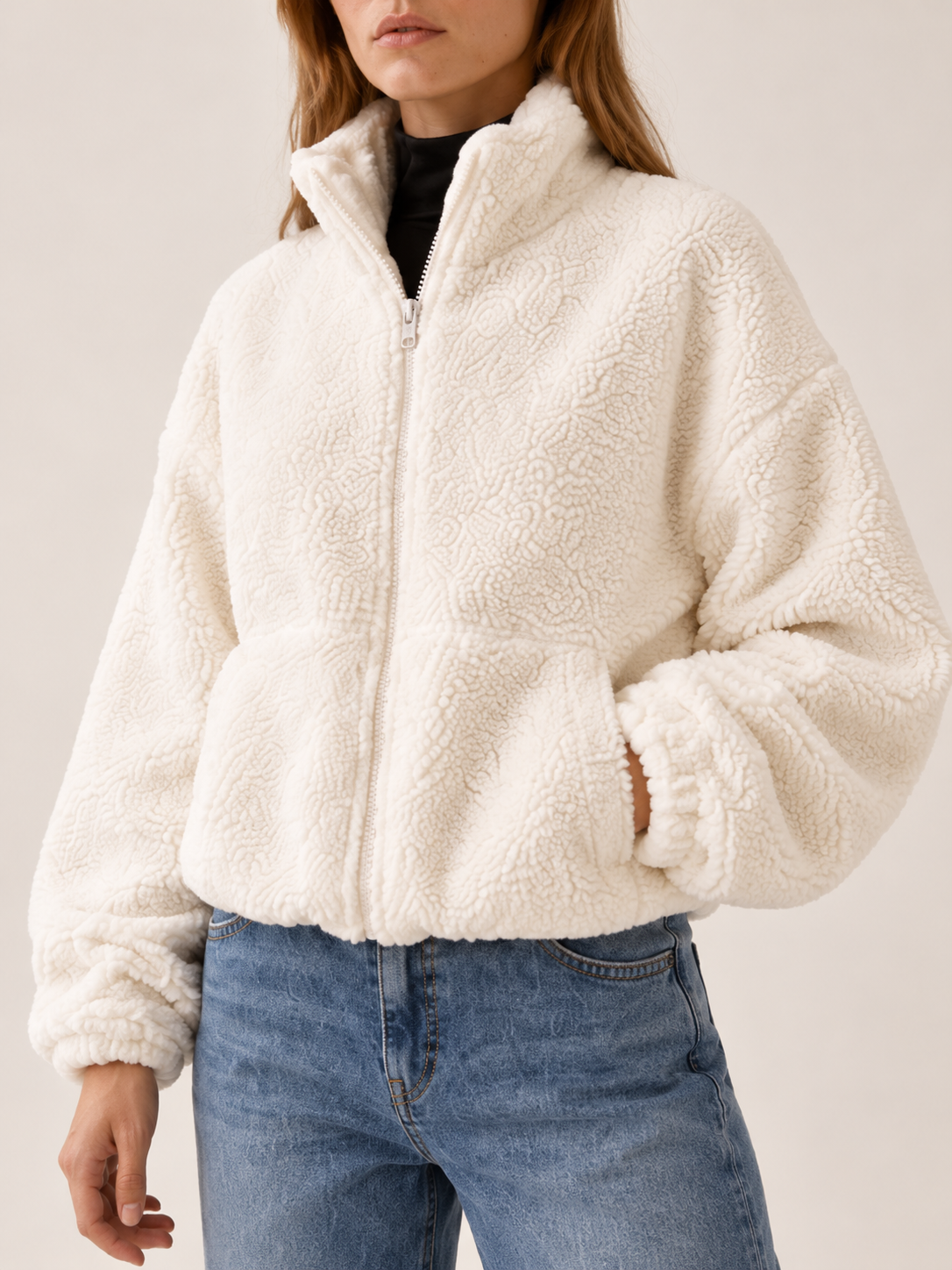 Aaliyah | Women's Cropped Fleece Jacket Fall