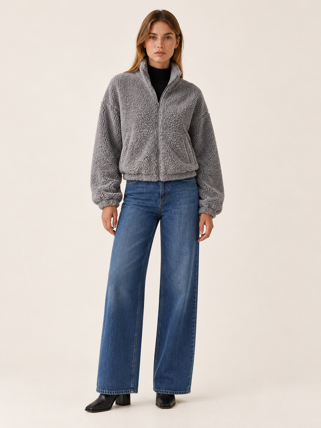 Aaliyah | Women's Cropped Fleece Jacket Fall