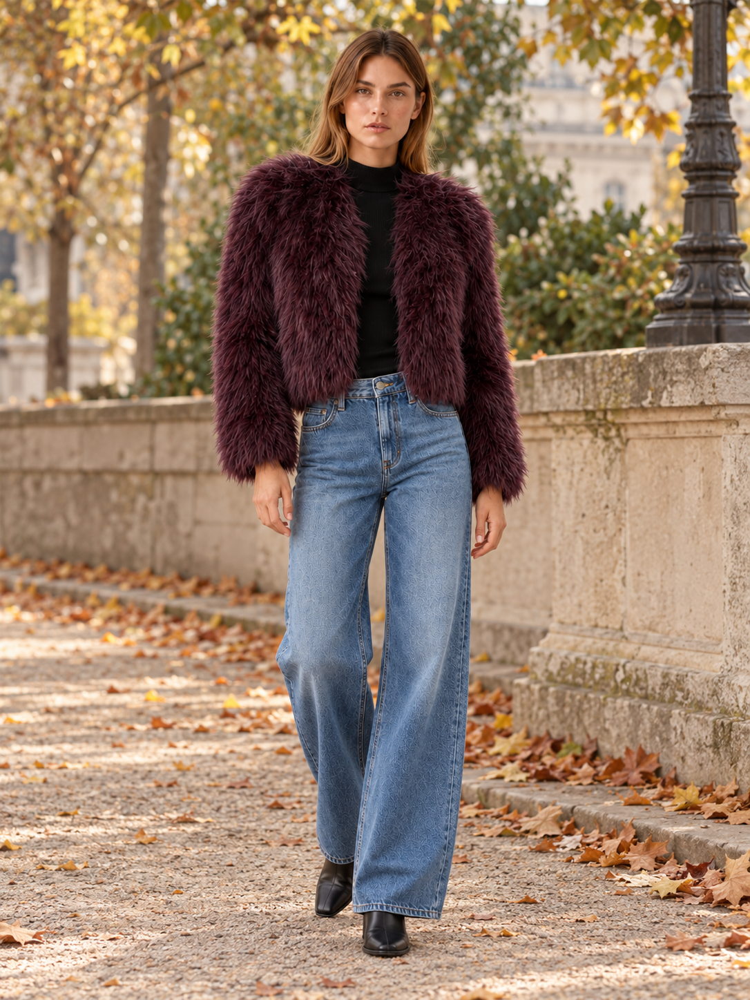 Adelaide | Women's Cropped Faux Fur Coat Winter Holiday Party