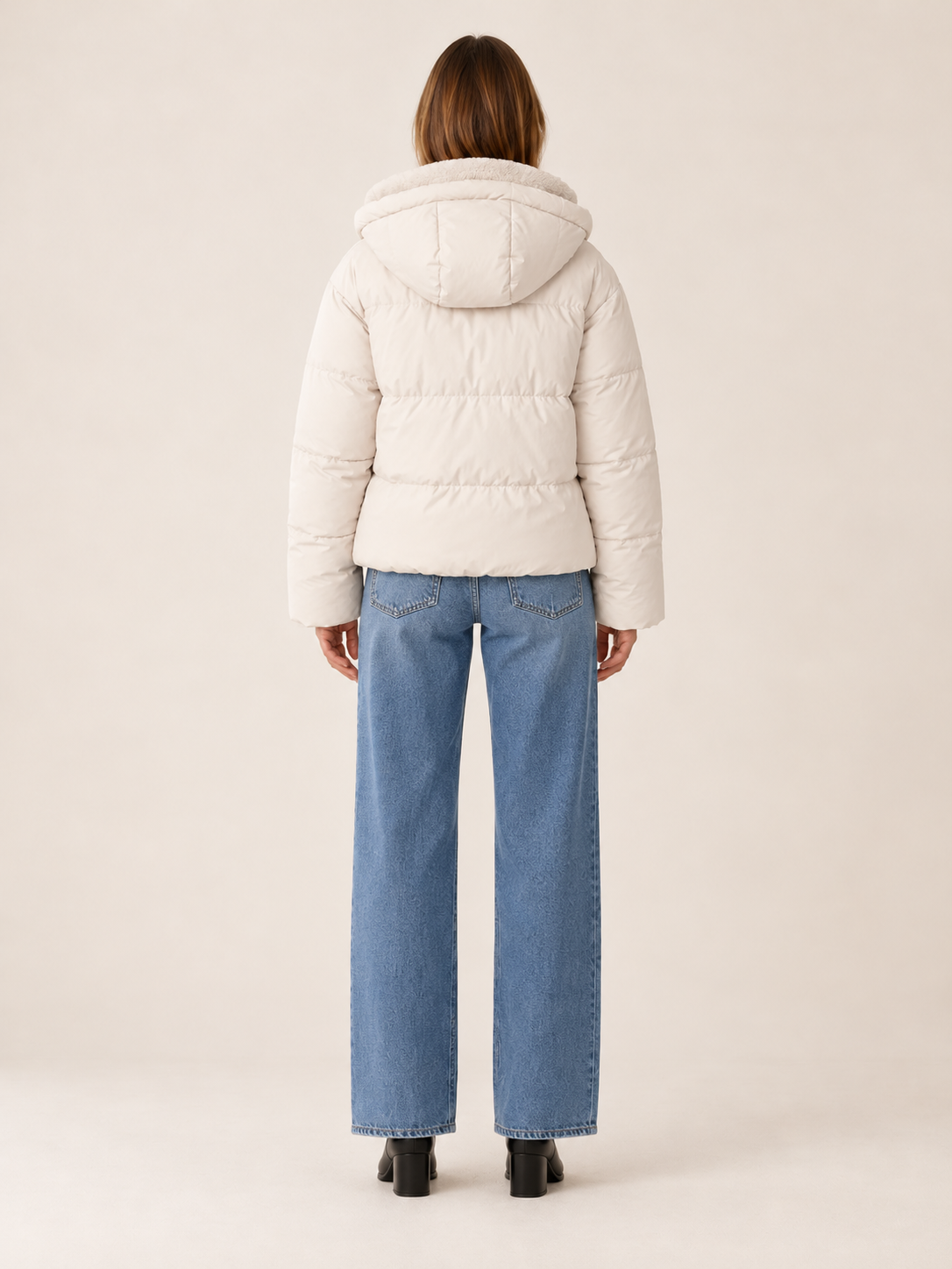 Adelina | Women's Hooded Cropped Puffer Jacket Winter