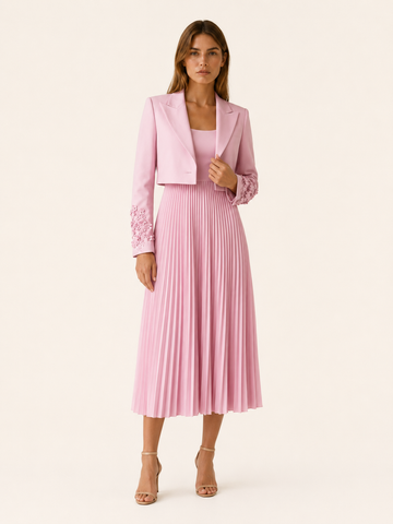 Aisling | Blazer Dress Set with Pleated Skirt