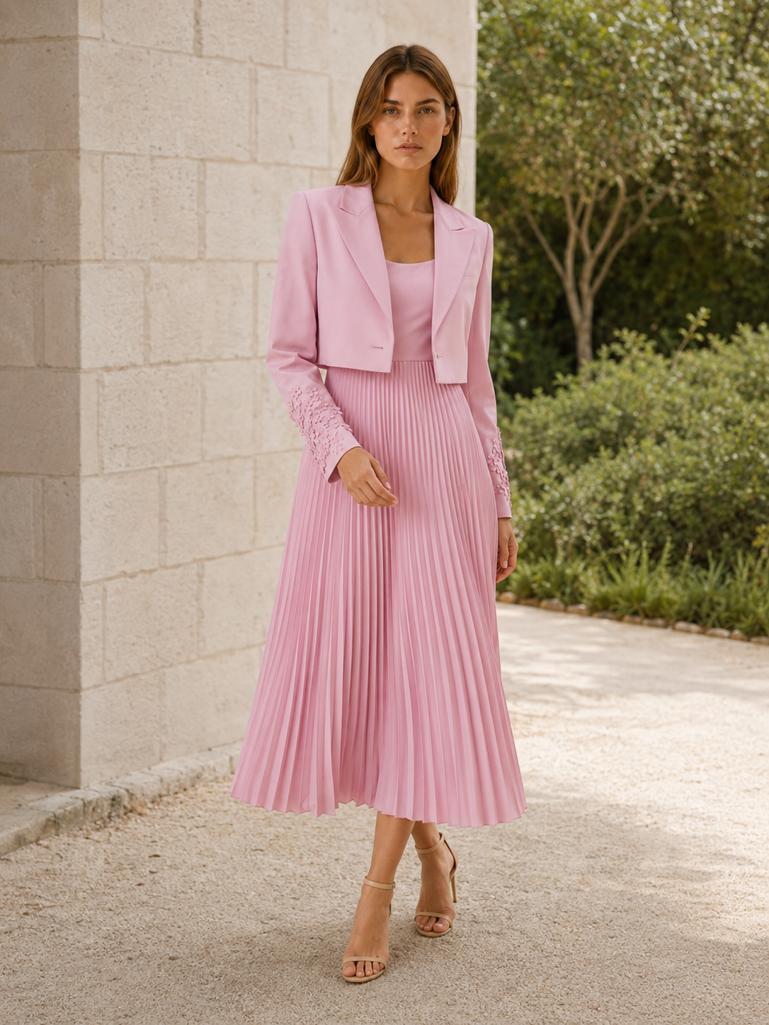 Aisling | Blazer Dress Set with Pleated Skirt