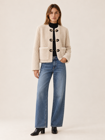 Albertine | Women's Cropped Faux Fur Jacket Winter