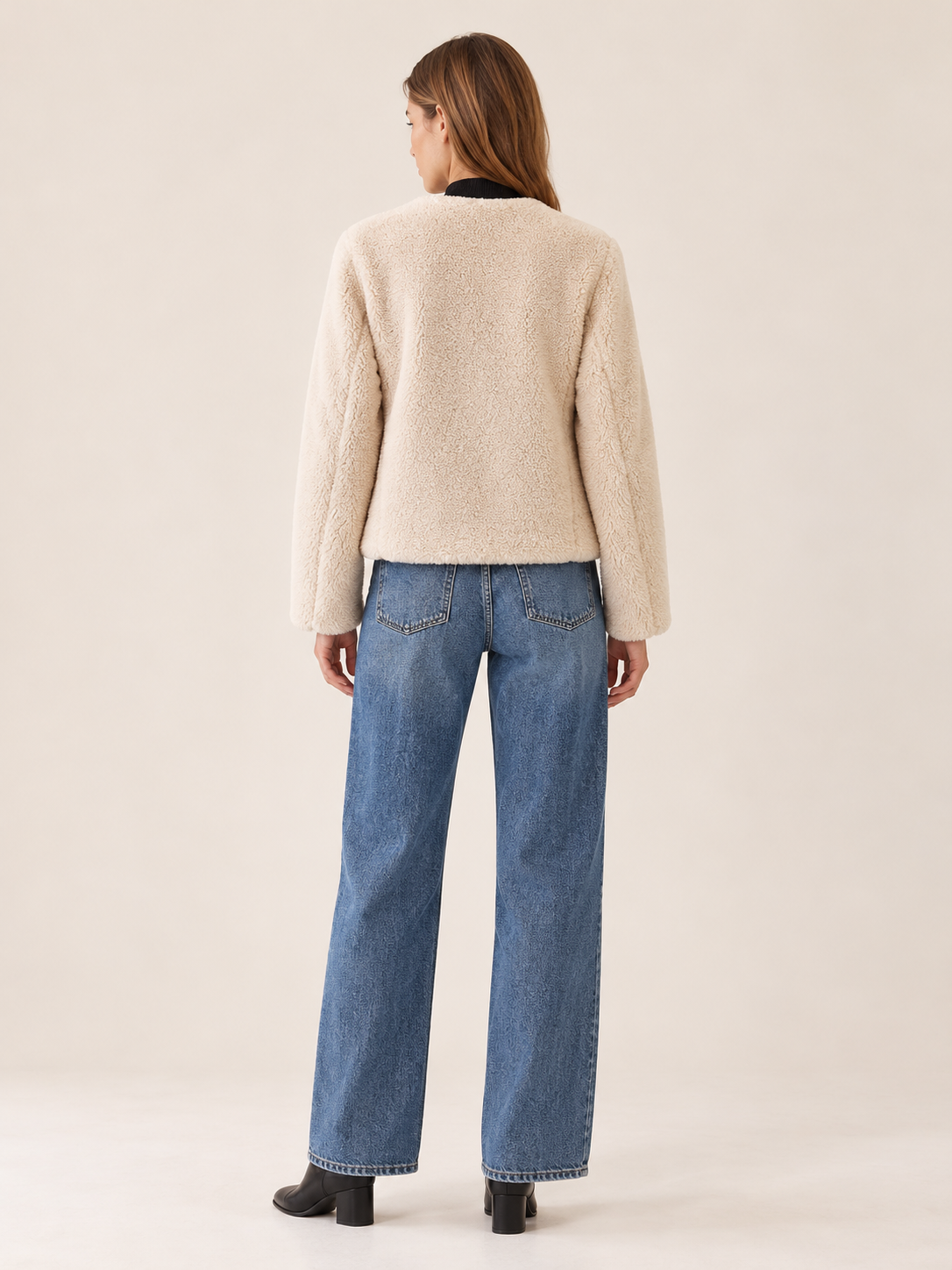 Albertine | Women's Cropped Faux Fur Jacket Winter