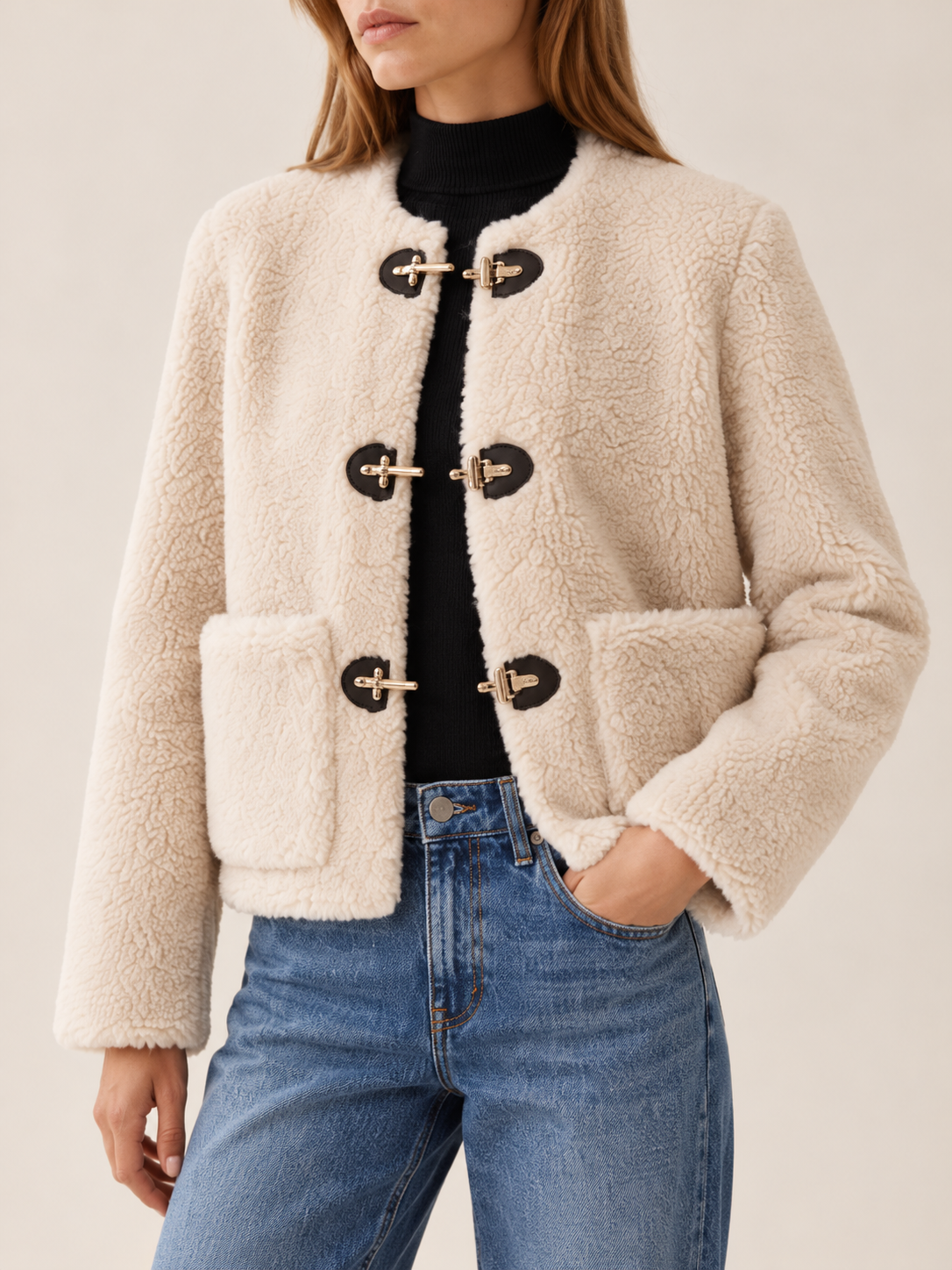 Albertine | Women's Cropped Faux Fur Jacket Winter