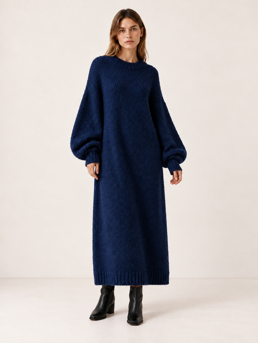 Alianna | Women's Balloon Sleeve Maxi Sweater Dress Winter