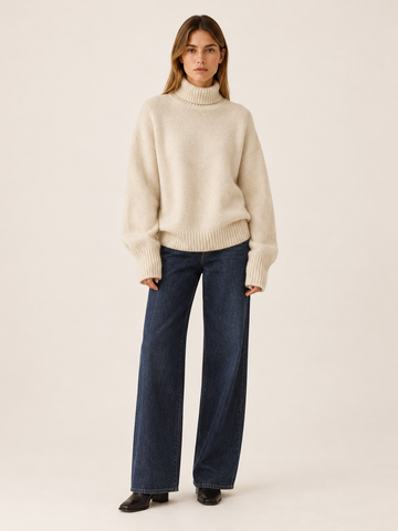 Alizandra | Women's Relaxed Knit Turtleneck Sweater Fall Work