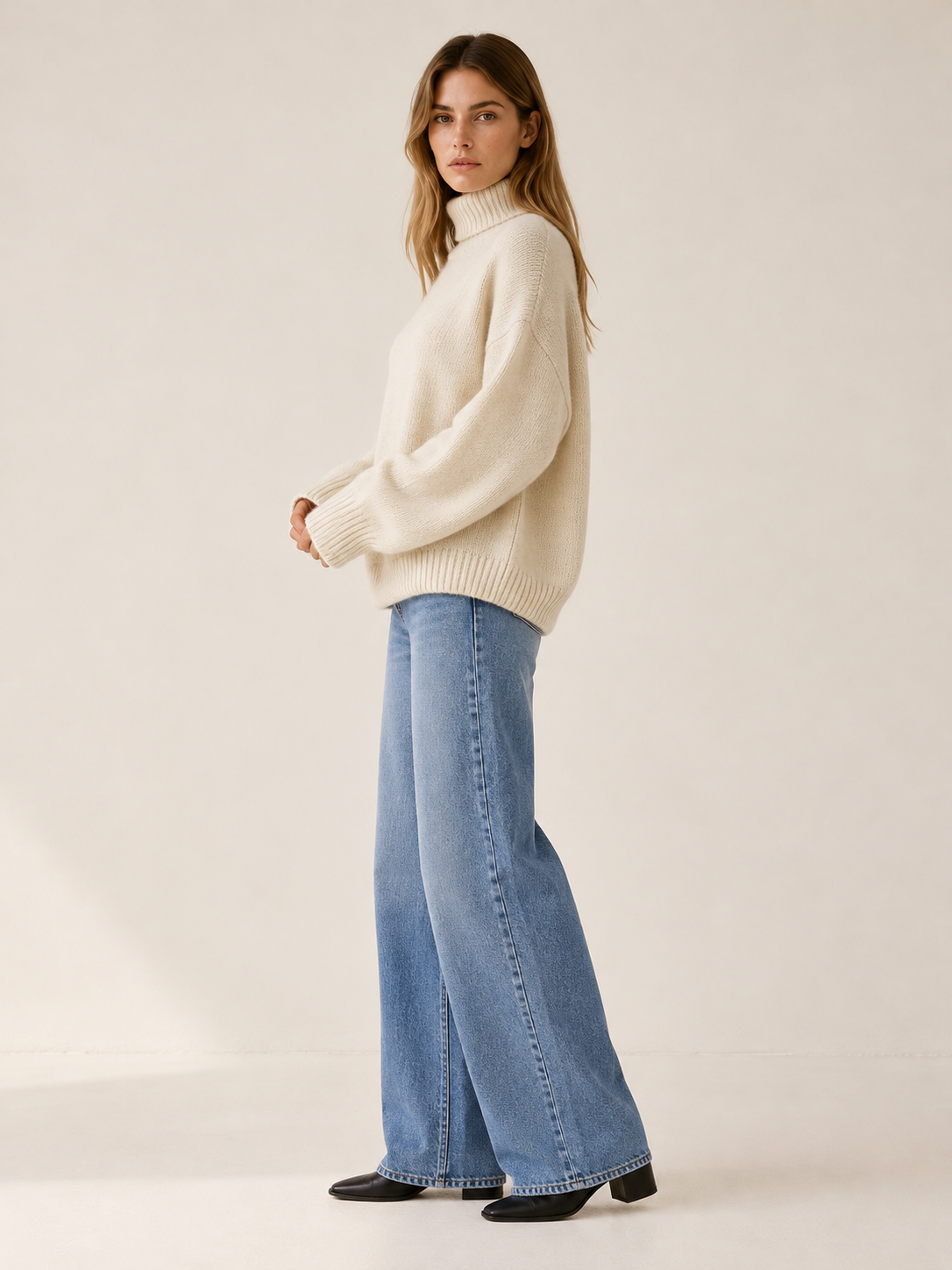 Alizandra | Women's Relaxed Knit Turtleneck Sweater Fall Work