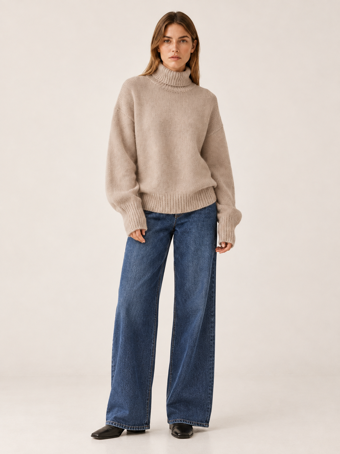 Alizandra | Women's Relaxed Knit Turtleneck Sweater Fall Work