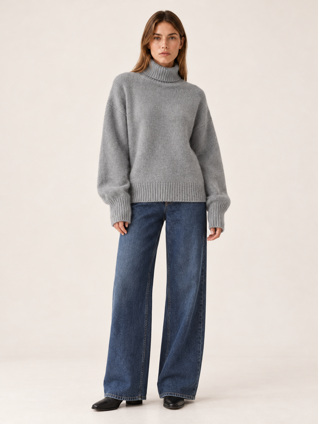 Alizandra | Women's Relaxed Knit Turtleneck Sweater Fall Work