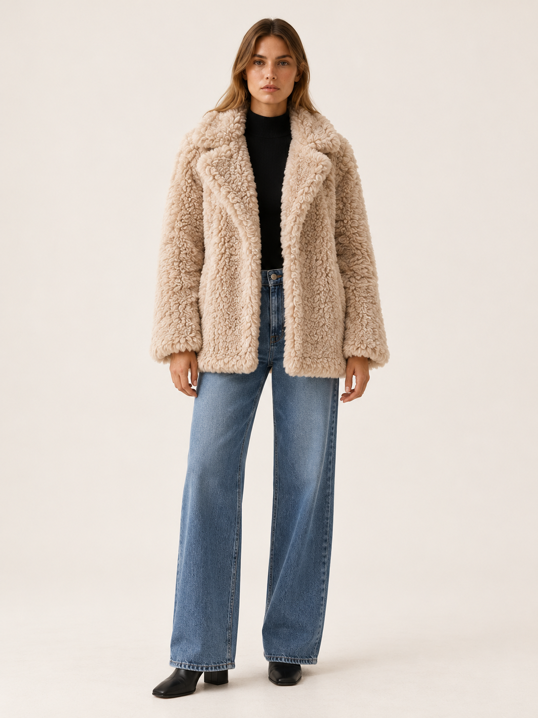Allison | Women's Notch Lapel Teddy Coat Winter