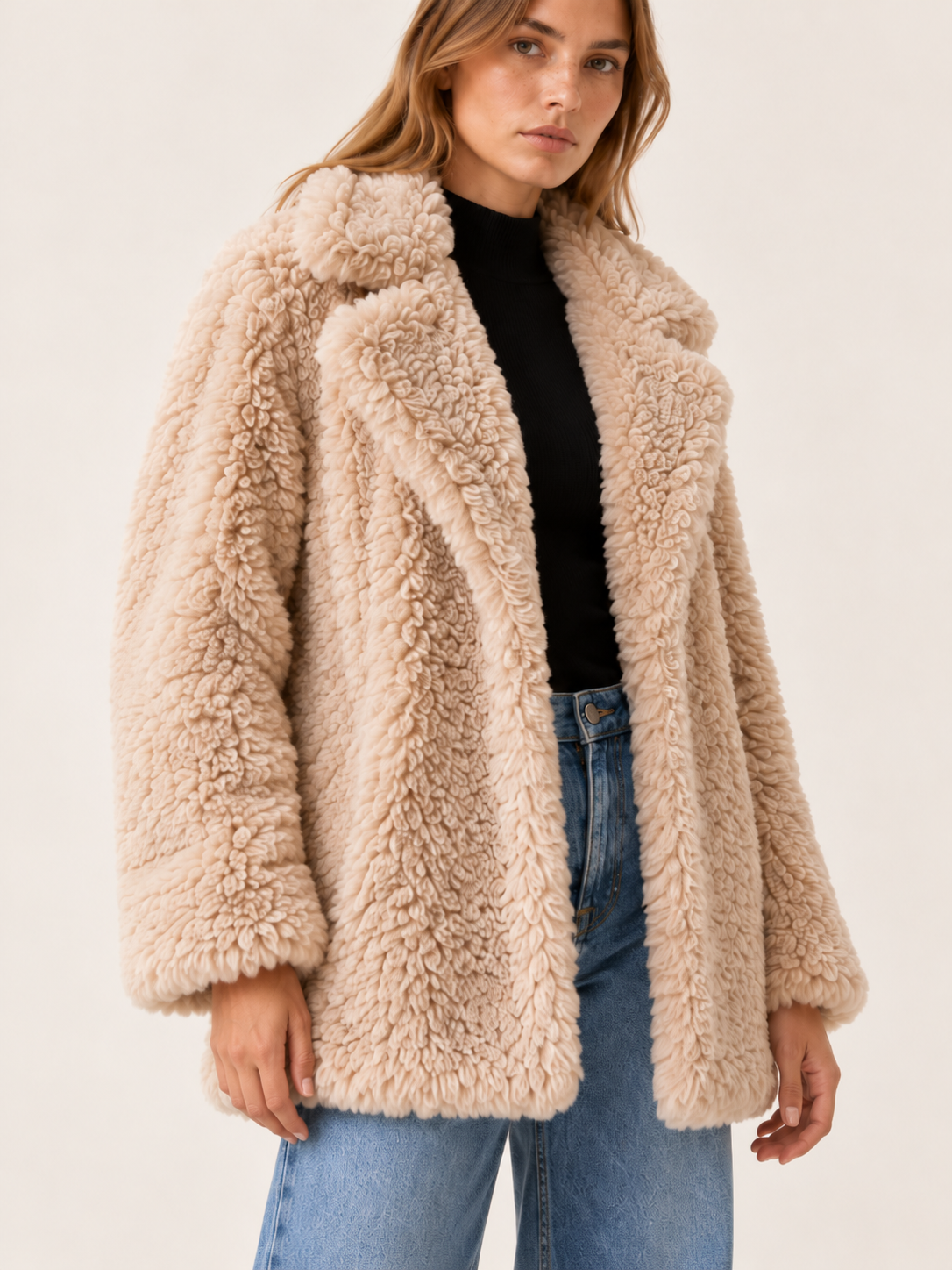 Allison | Women's Notch Lapel Teddy Coat Winter