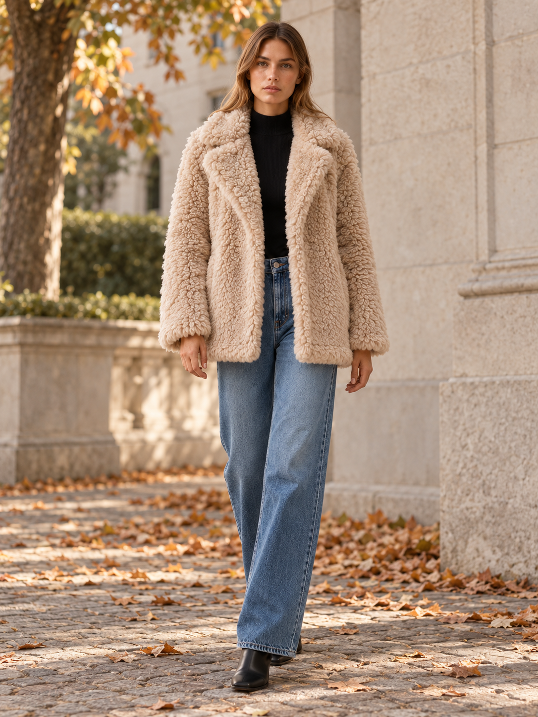 Allison | Women's Notch Lapel Teddy Coat Winter