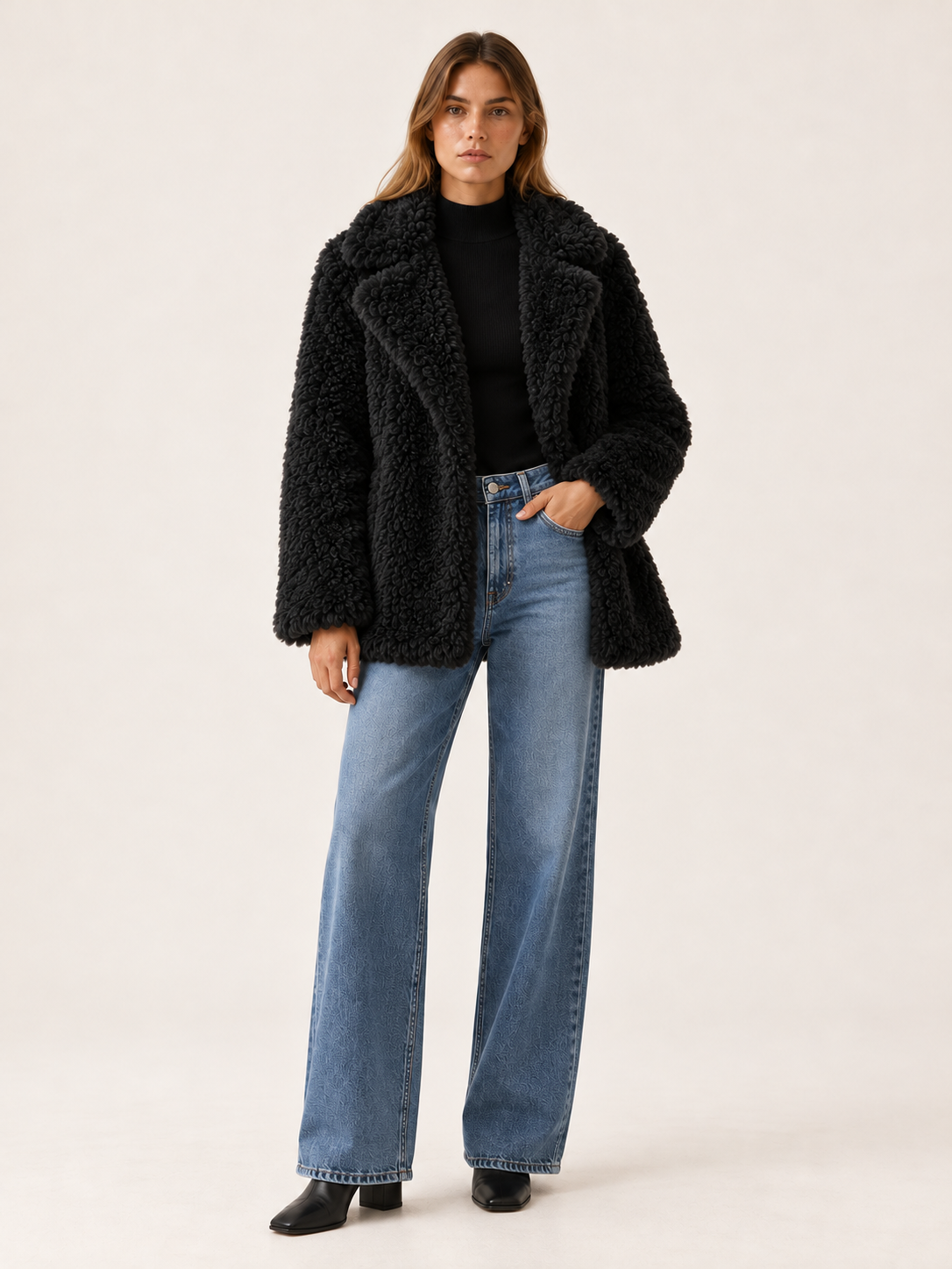 Allison | Women's Notch Lapel Teddy Coat Winter