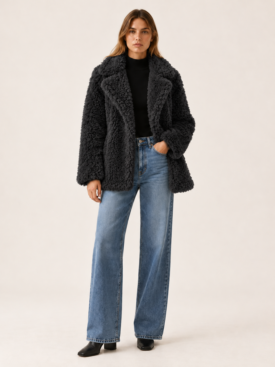 Allison | Women's Notch Lapel Teddy Coat Winter