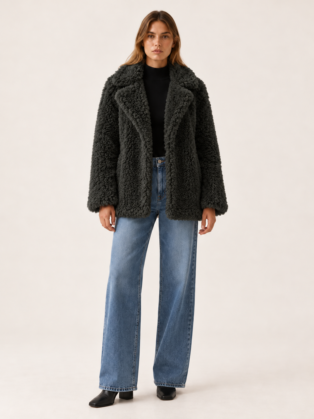 Allison | Women's Notch Lapel Teddy Coat Winter