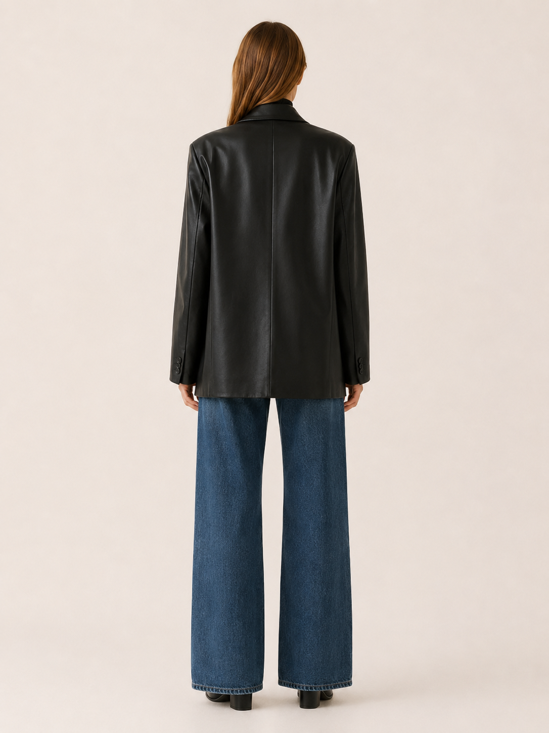 Amandine | Oversized Blazer with Longline Fit and Notched Lapels