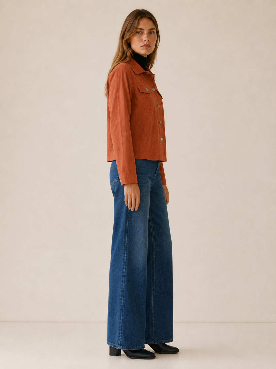 Arianwen | Women’s Short Jacket with Button Front and Flap Pockets