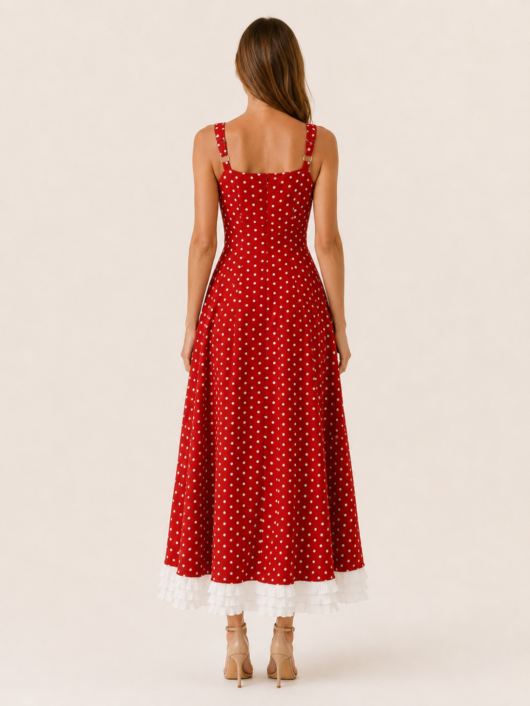 Aurette | Lace Chiffon Maxi Dress with Patchwork Detail Sundress