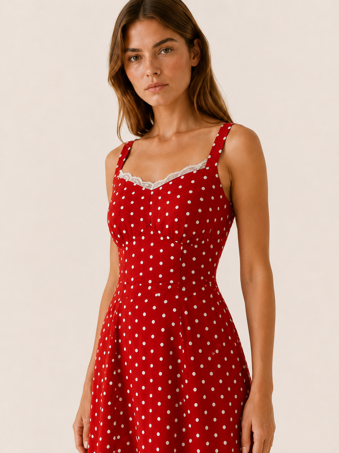 Aurette | Lace Chiffon Maxi Dress with Patchwork Detail Sundress
