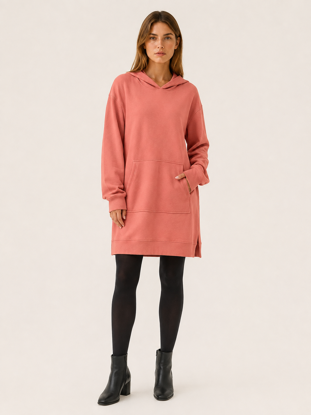 Aurora | Women's Hooded Mini Dress with Kangaroo Pocket