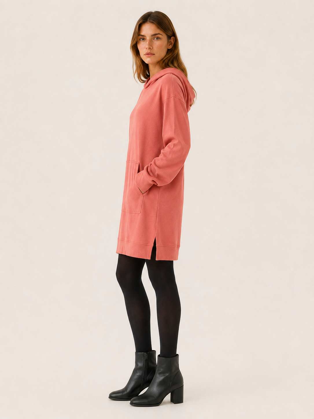 Aurora | Women's Hooded Mini Dress with Kangaroo Pocket
