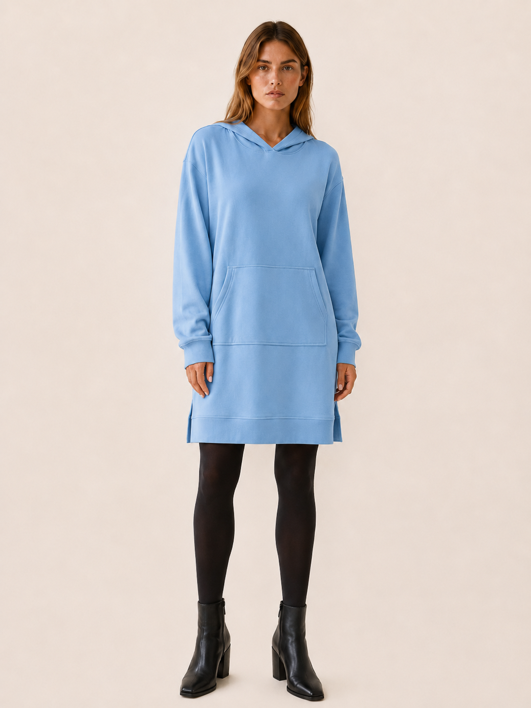 Aurora | Women's Hooded Mini Dress with Kangaroo Pocket