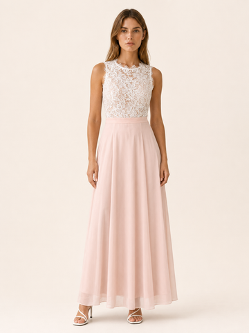 Avrisa | Lace Bodice Maxi Dress with Sleeveless Fit