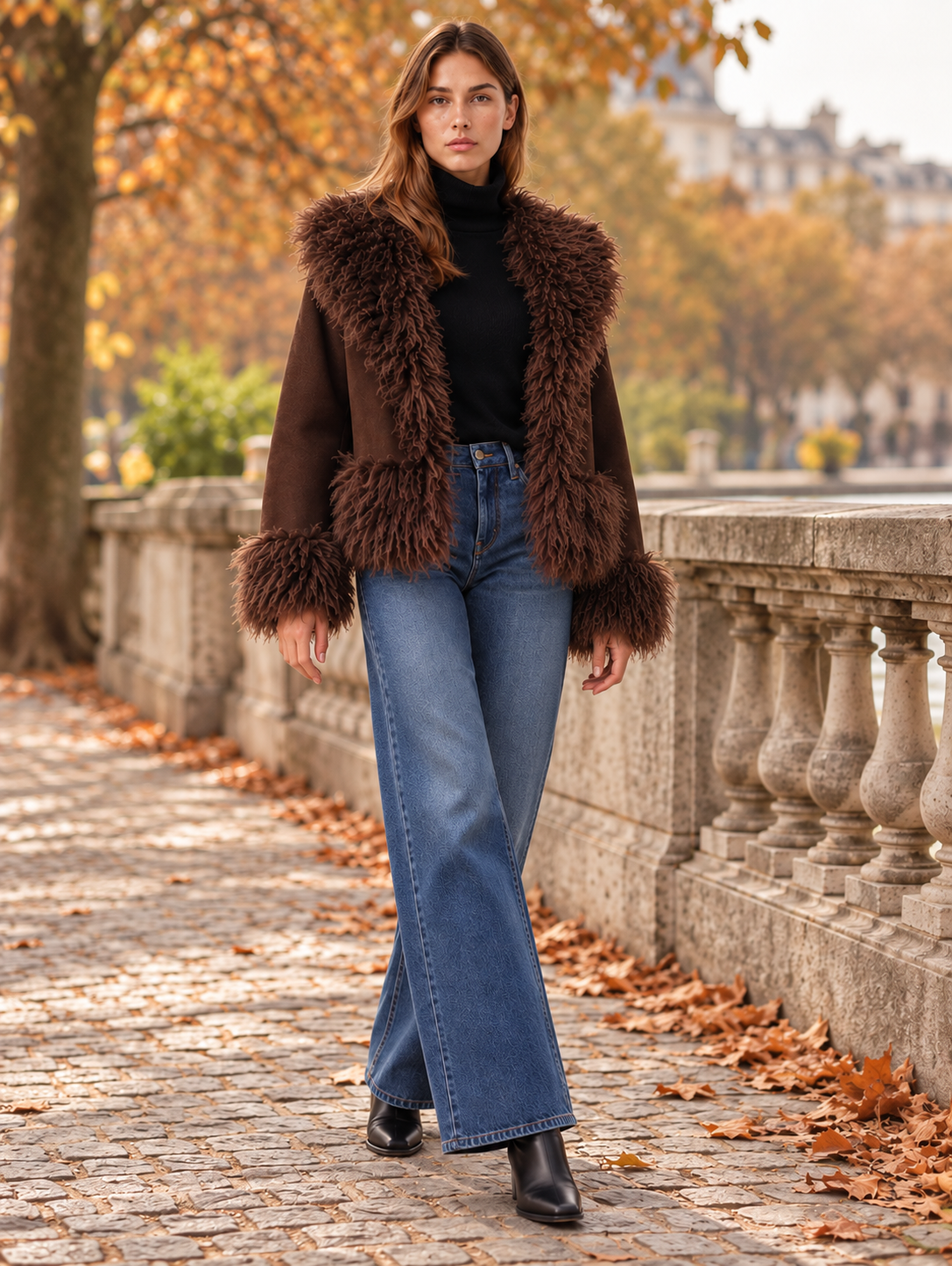 Beanne | Women's Faux Fur Trim Jacket Winter
