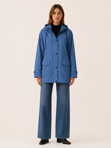 Belphoebe | Women's Hooded Longline Rain Jacket