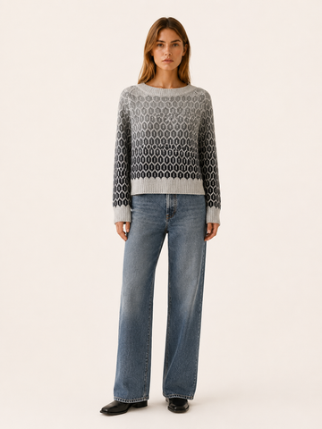 Bravienne | Fair Isle Jumper with Gradient Pattern and Relaxed Fit