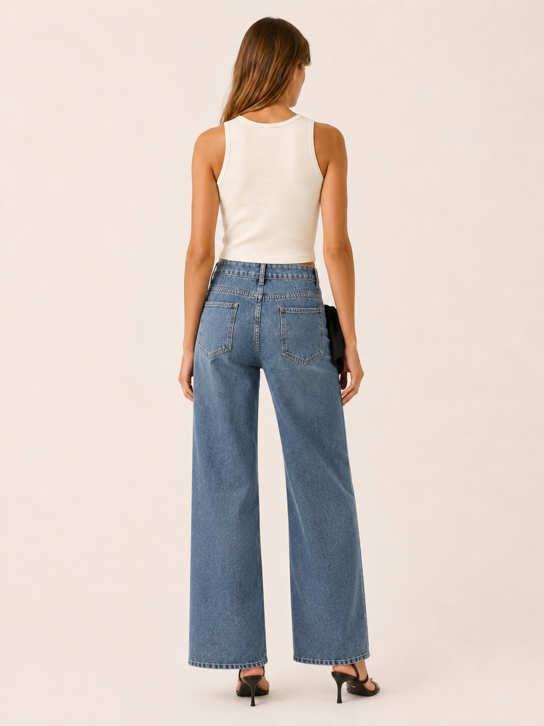 Brigitte | Wide-Leg Jeans with Bow Tie Detail