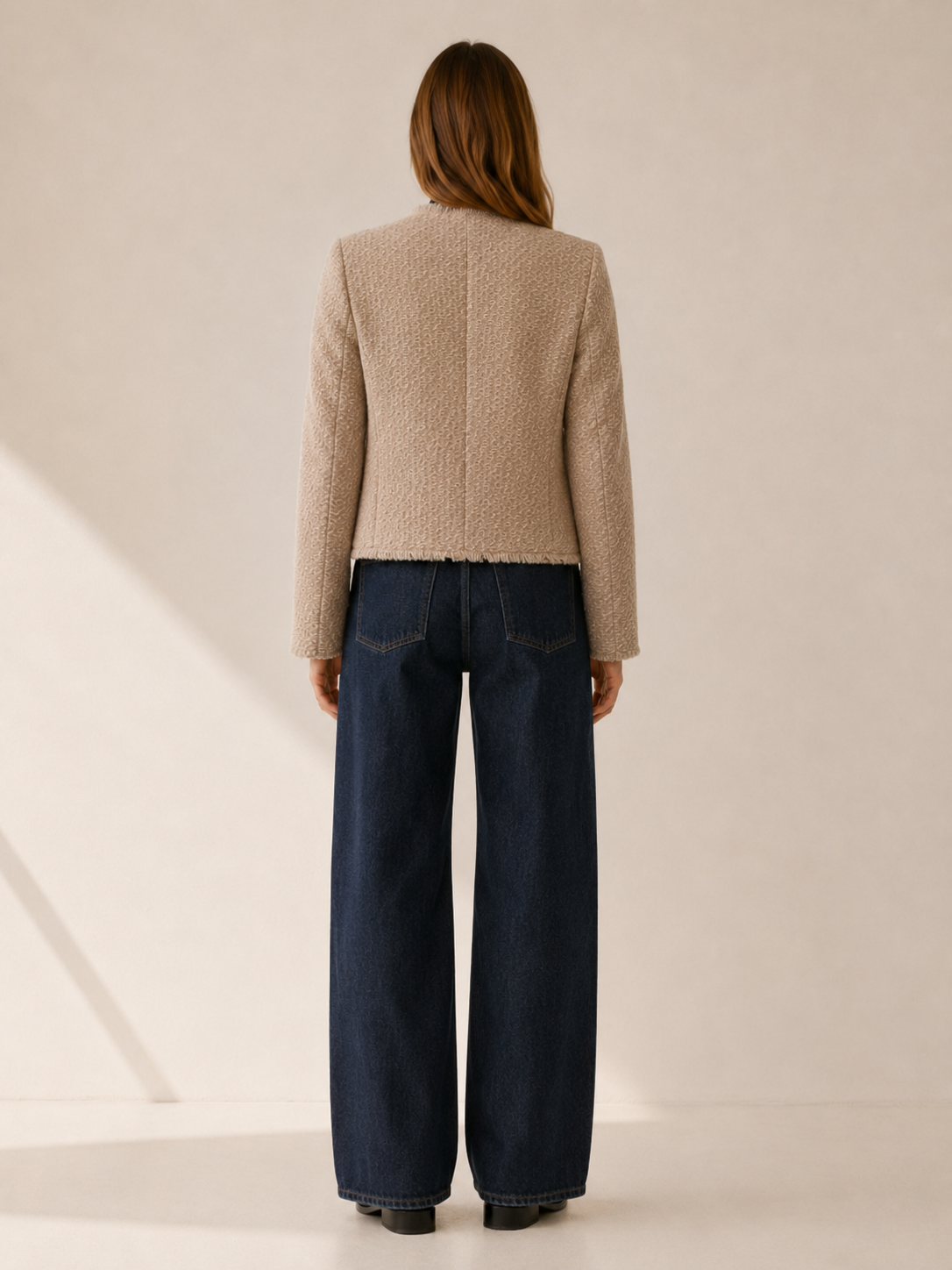 Bryony | Cropped Blazer with Button Front and Patch Pockets