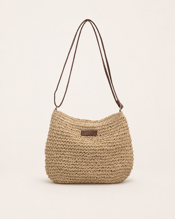 Calyra | Woven Shoulder Bag with Slouchy Shape
