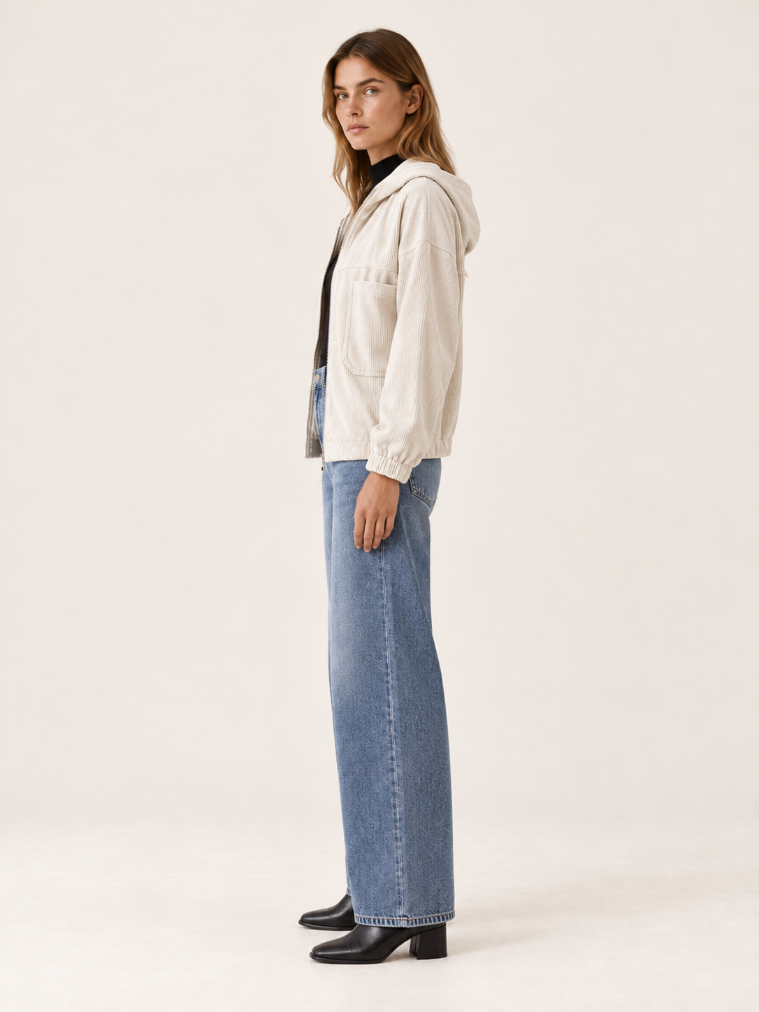 Carmen | Women's Hooded Corduroy Jacket Fall