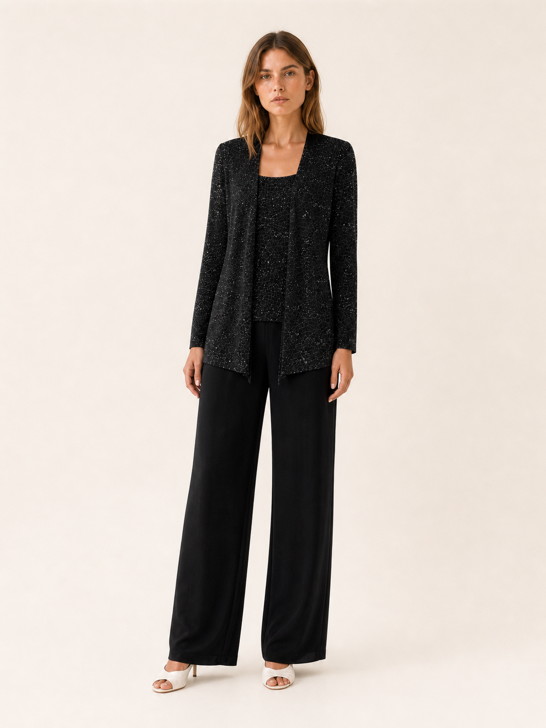 Caterina | Three Piece Trouser Suit with Lace Jacket