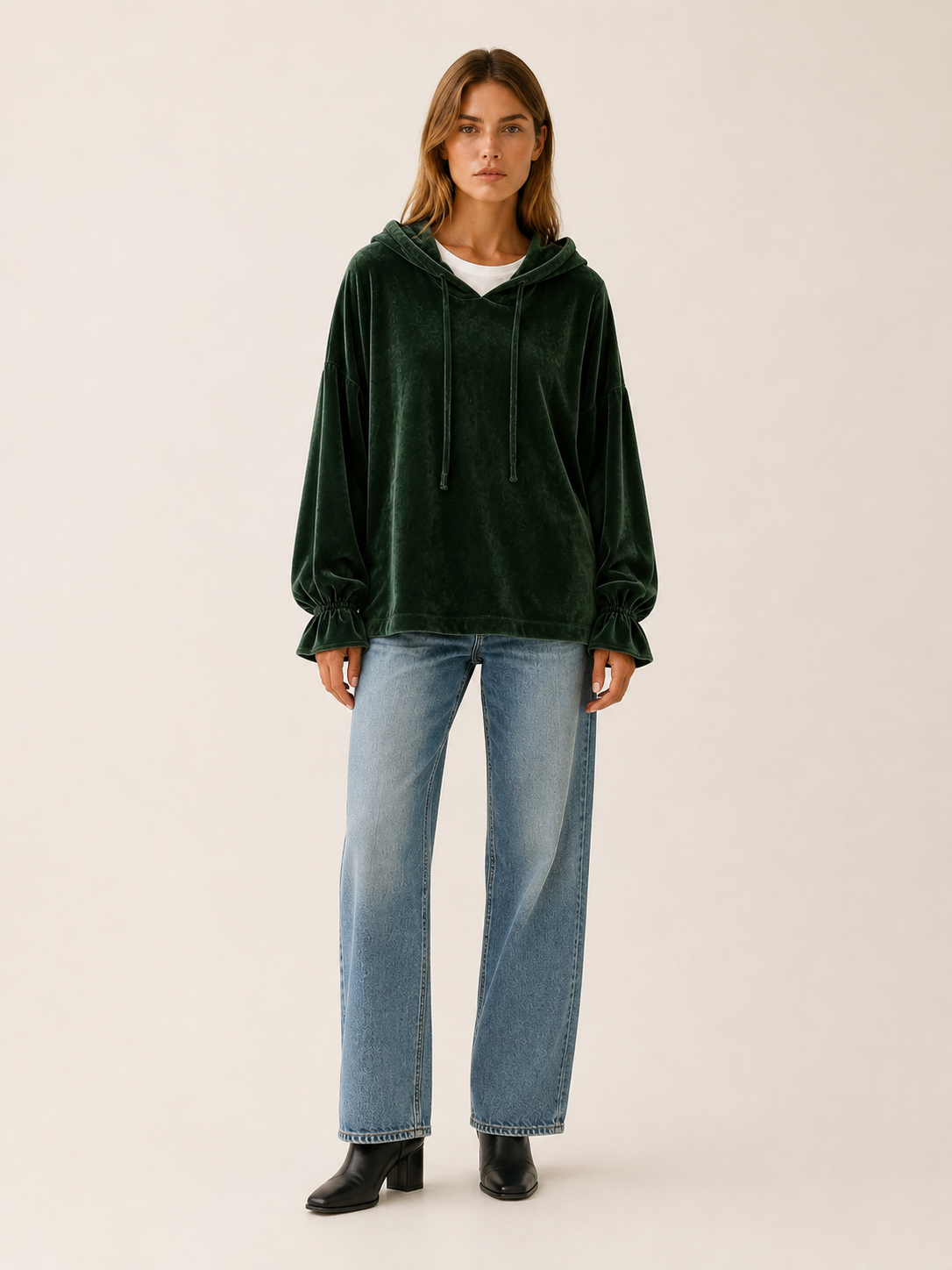 Charmain | Women's Relaxed Velvet Hoodie