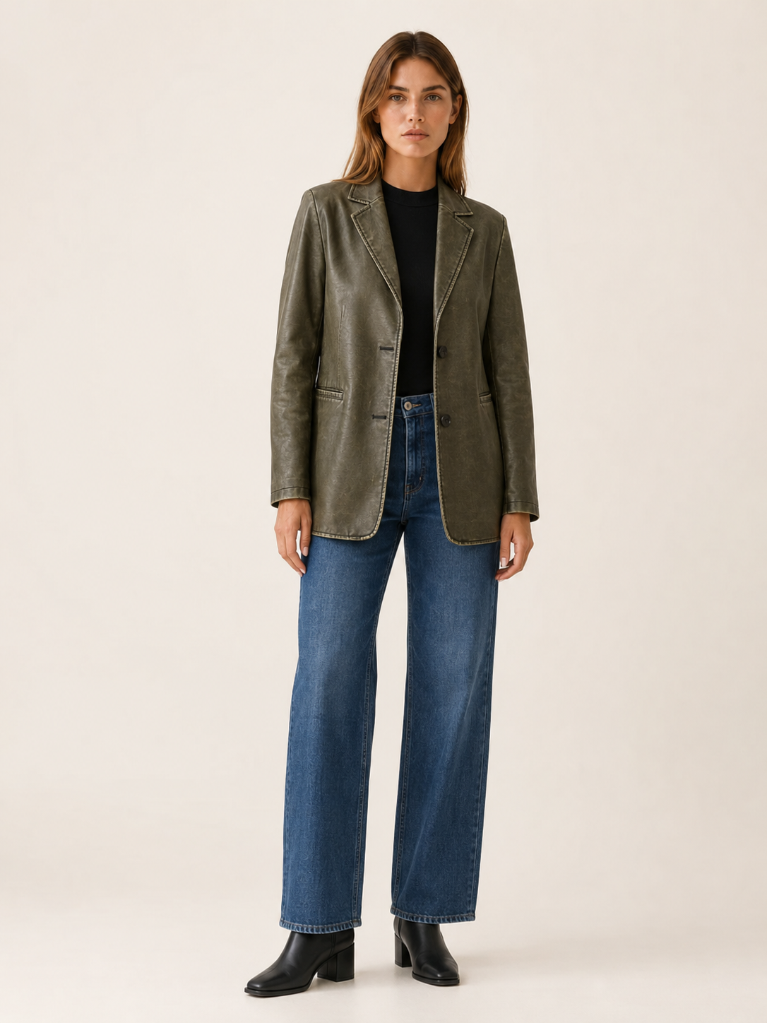 Cirelle | Oversized Blazer with Longline Fit and Notched Lapels