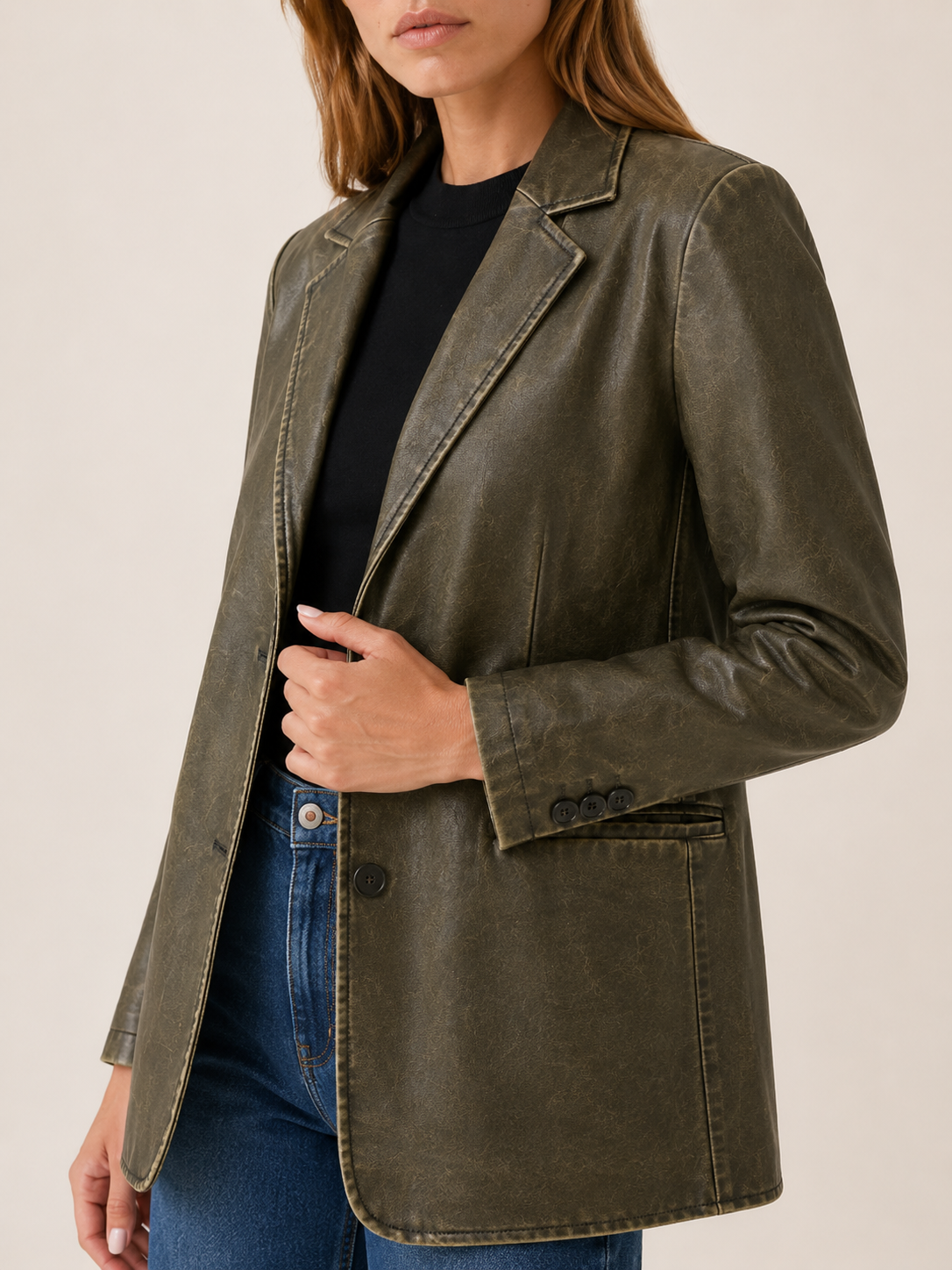Cirelle | Oversized Blazer with Longline Fit and Notched Lapels