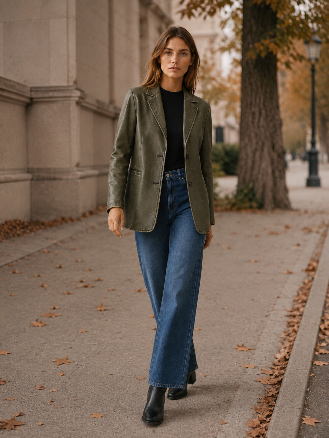 Cirelle | Oversized Blazer with Longline Fit and Notched Lapels