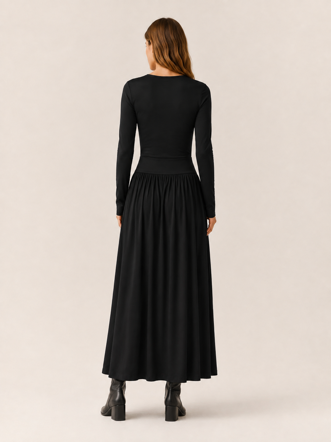 Clarimond | Women's Maxi Dress with Ruched Bodice and Pockets
