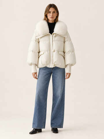 Clarissa | Women's Oversized Faux Fur Collar Puffer Jacket Winter