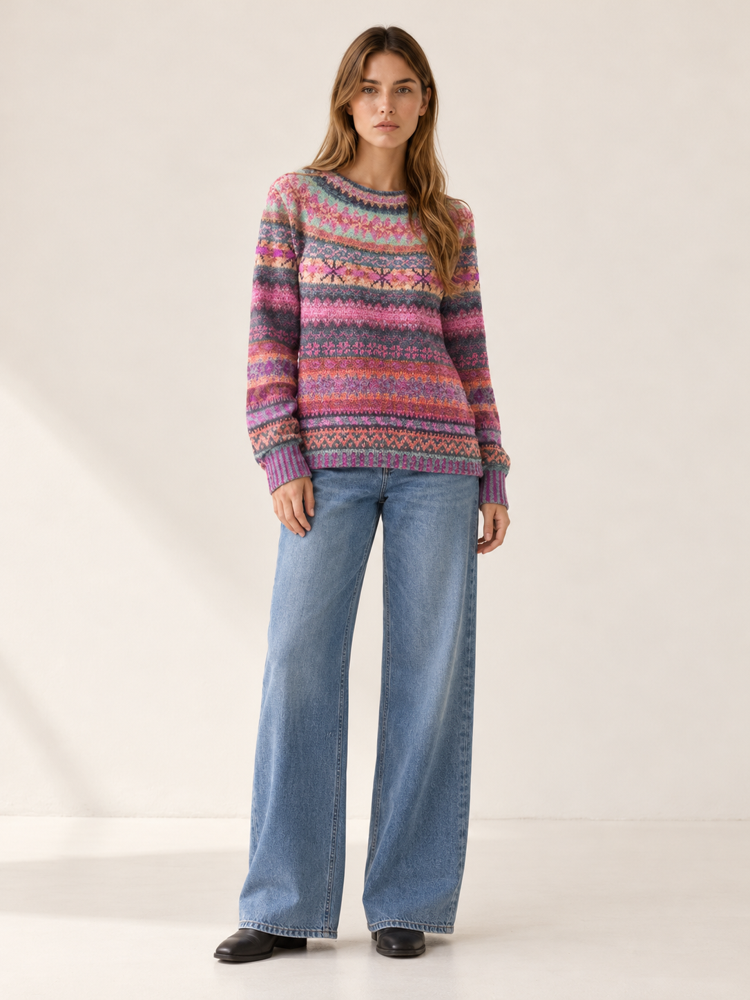 Clementane | Women's Fair Isle Knit Sweater Fall