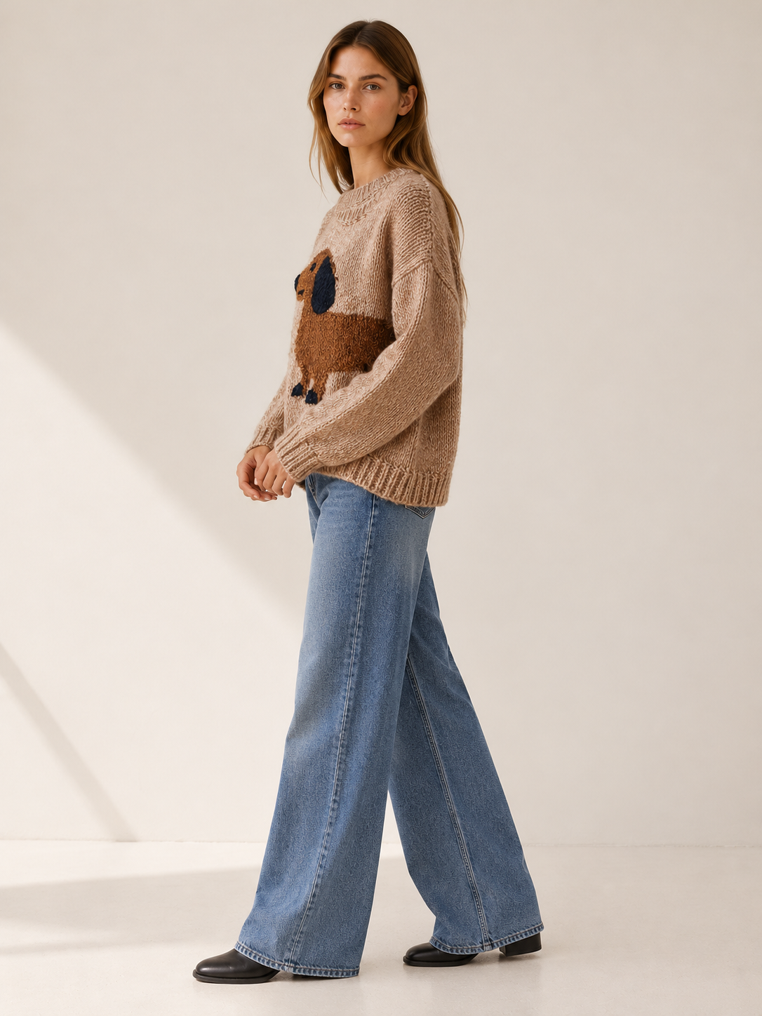 Cordelea | Women's Dachshund Knit Sweater Winter