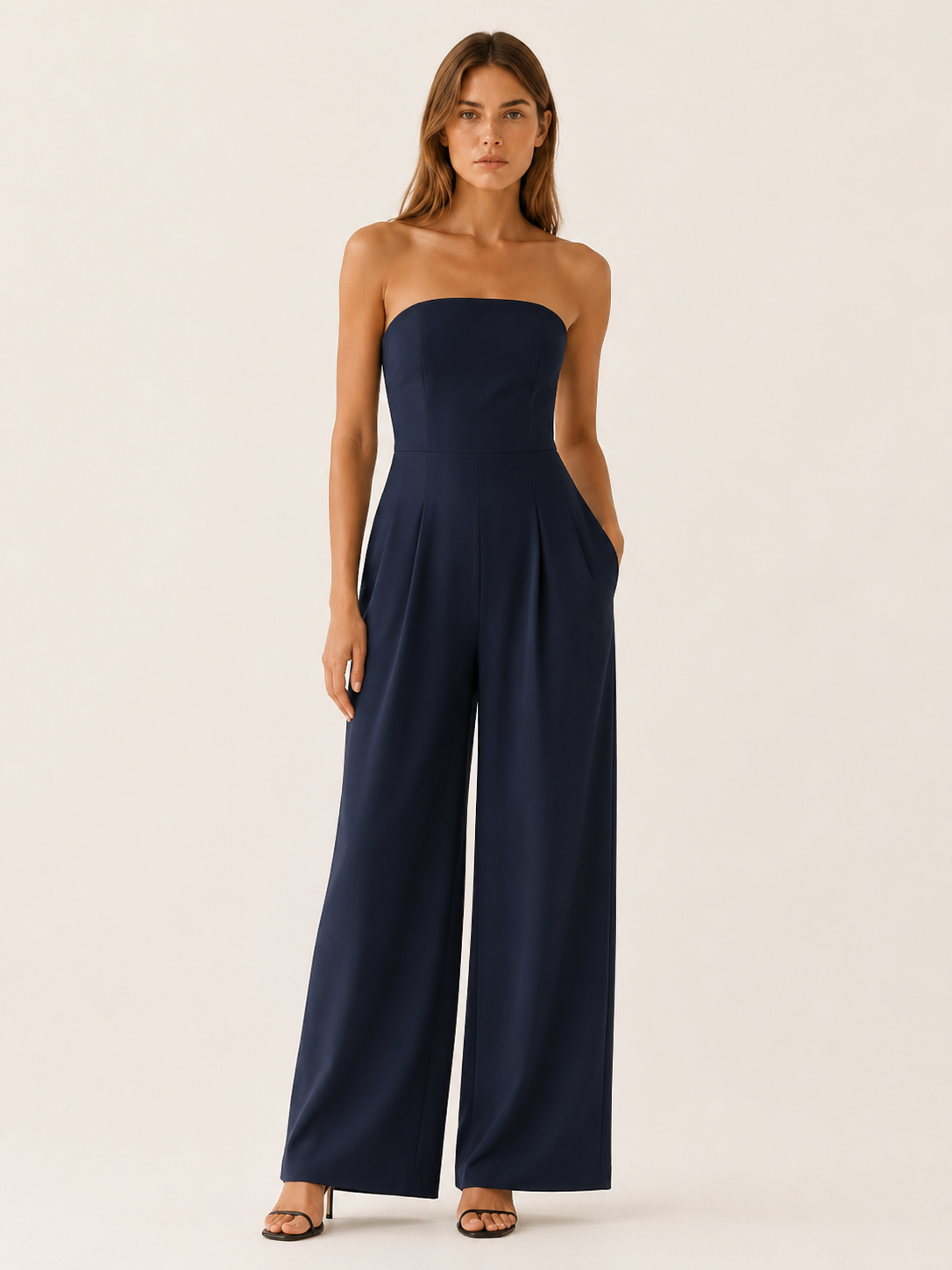 Corinne | Strapless Wide-Leg Jumpsuit
