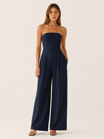 Corinne | Strapless Wide-Leg Jumpsuit