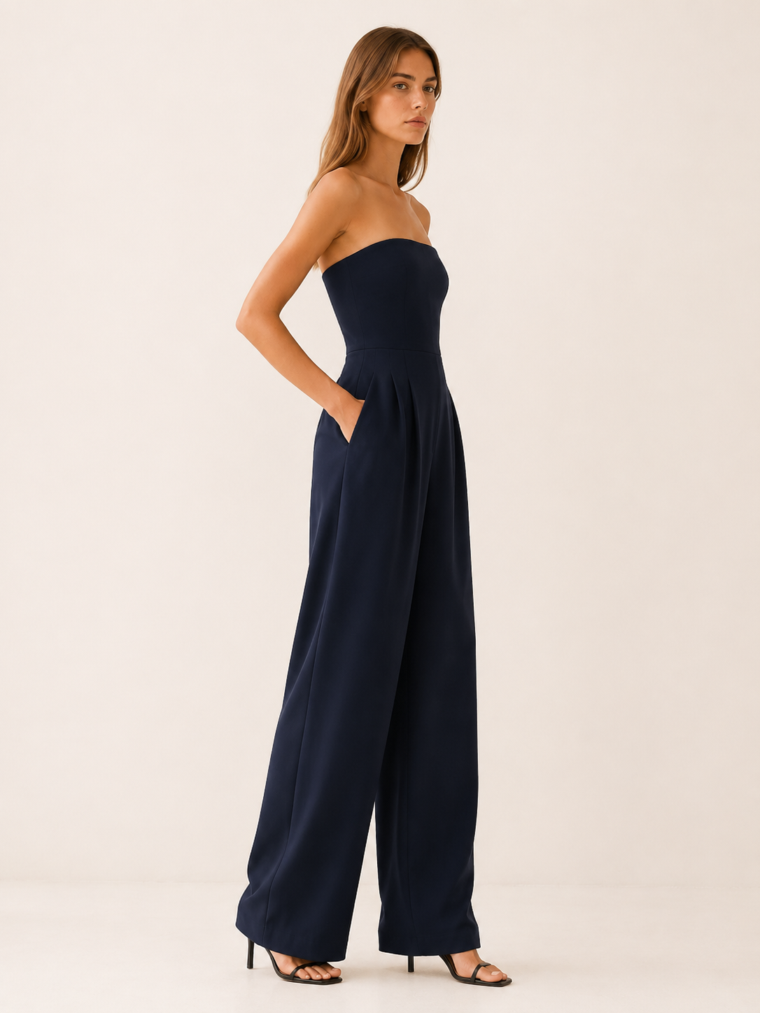 Corinne | Strapless Wide-Leg Jumpsuit