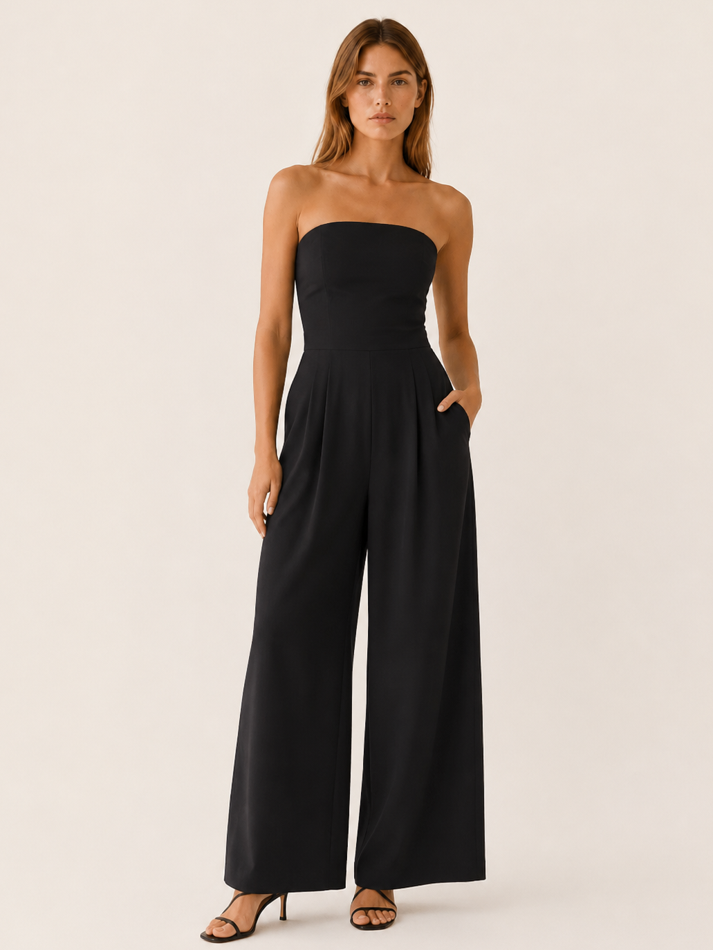 Corinne | Strapless Wide-Leg Jumpsuit